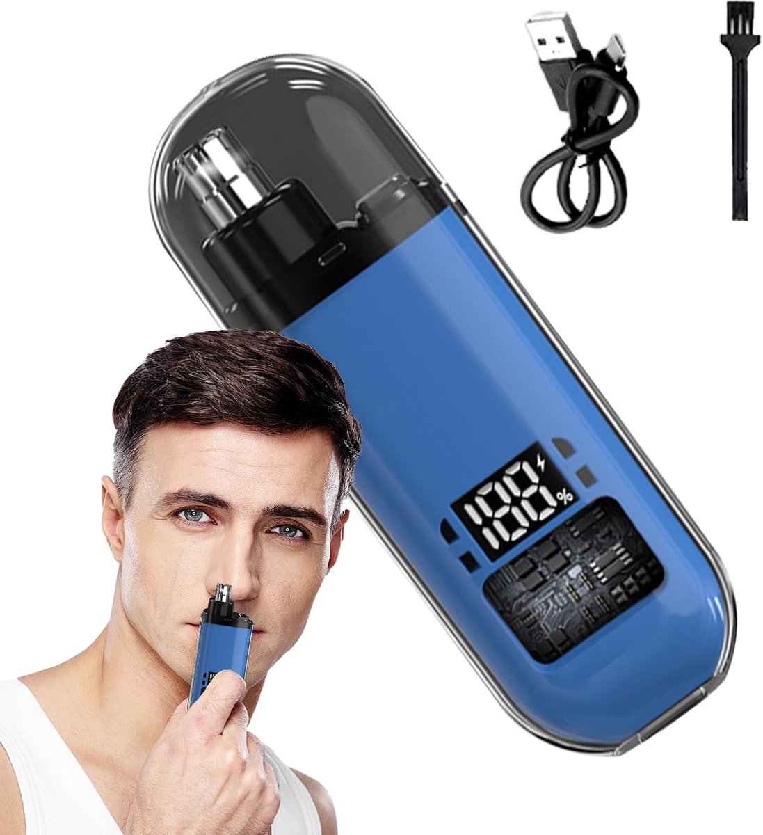 Elektrische Oorknipper - Neus trimmer - Gezichtsverzorging - Geluidsarme motor - 65 g - Zwart
