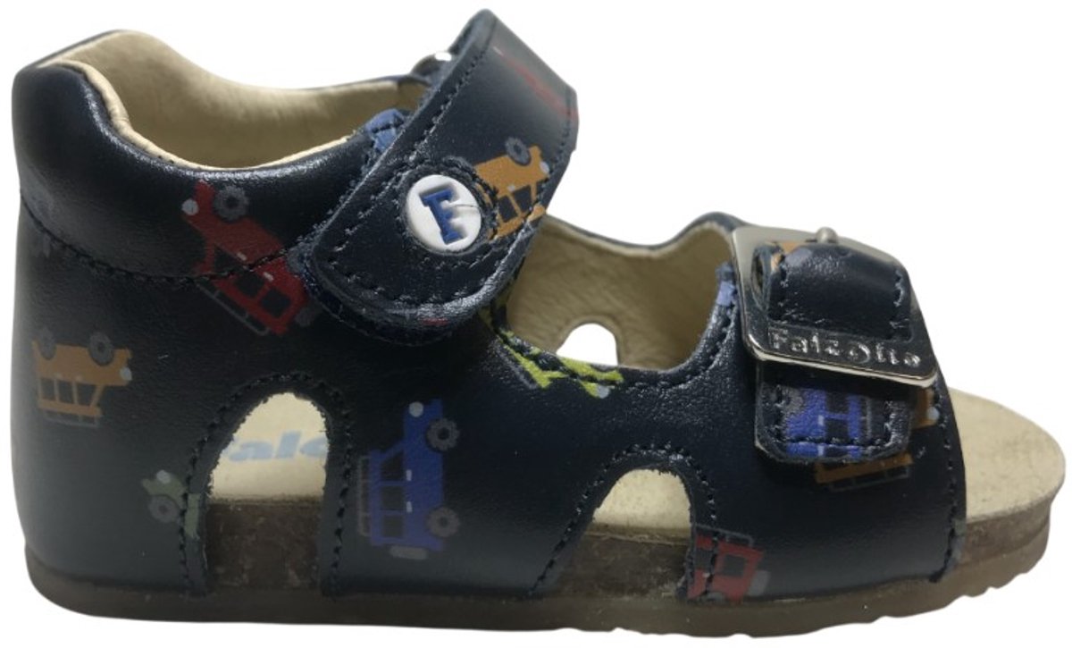 Falcotto - Bea - Mt 25 - velcro gesp lederen sandalen - jeeps - navy/multi