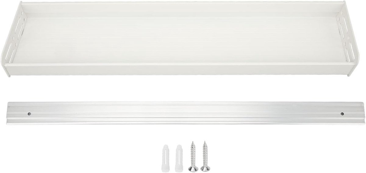 Keuken Organizer - Kruidenrek Wand - Ruimte Besparen - Afneembare Structuur - 60x13 cm - Wit