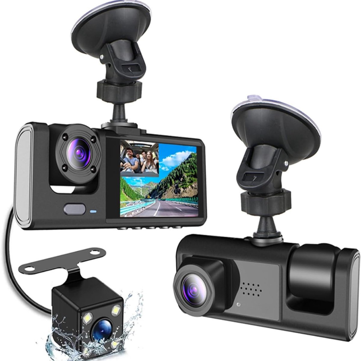 RWB® Dashcam Voor en Achter - Dashcam - Dashcams - Zwart - 16 x 12 x 8 cm