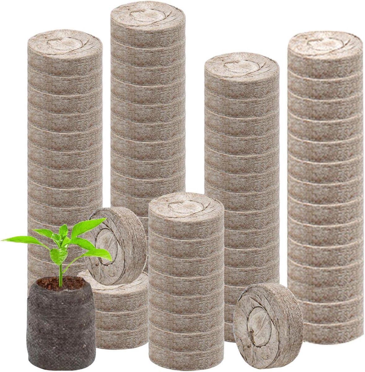 Potgrond Binnenplanten - Biologische Voeding - Wortelgroei Stimuleren - Turfgrond Mix - 100 Stuks