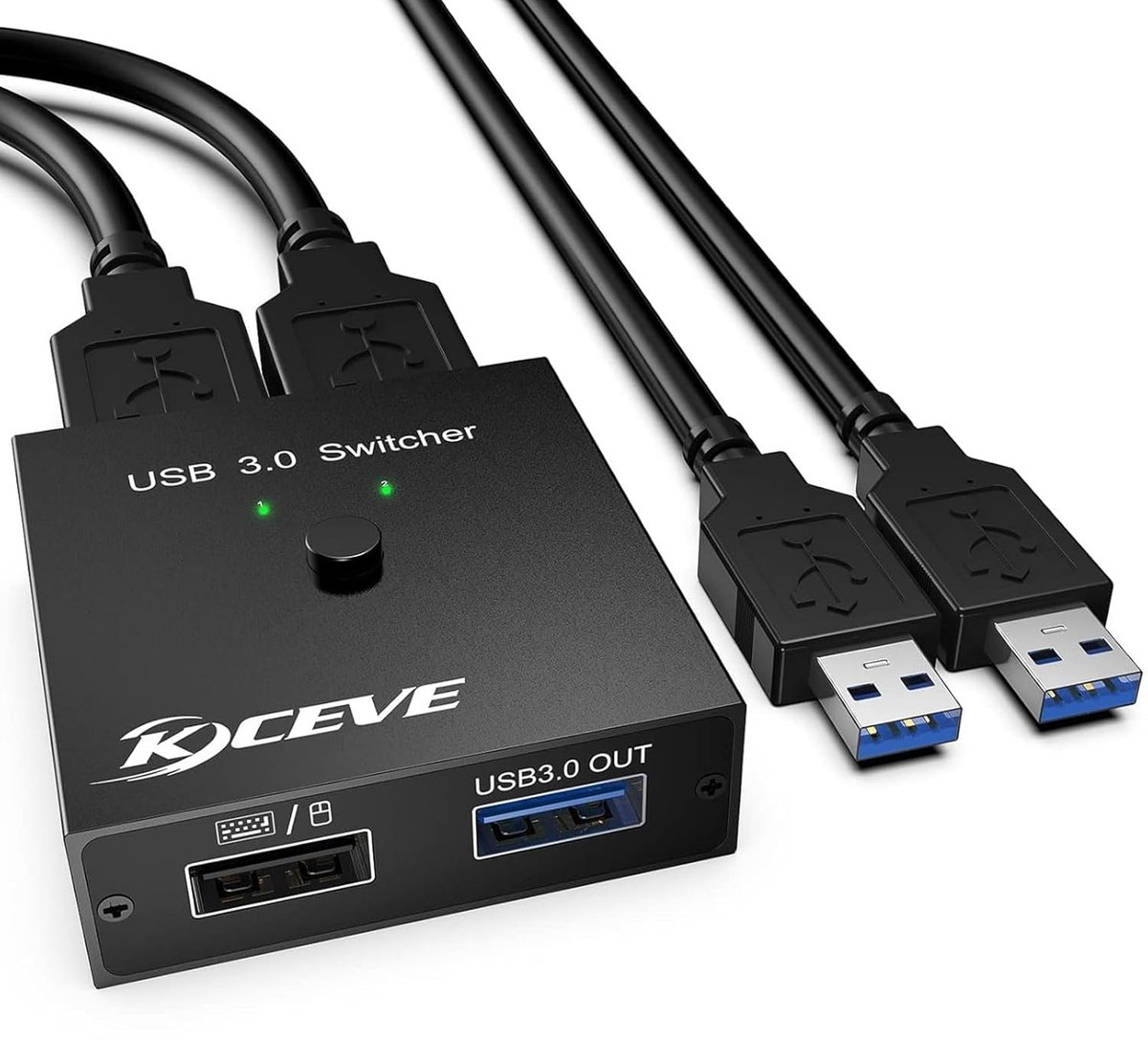 USB Switch - 2 PC Delen - Apparaten Delen - Eenvoudige Knop Bediening - 50 x 47 x 10 mm