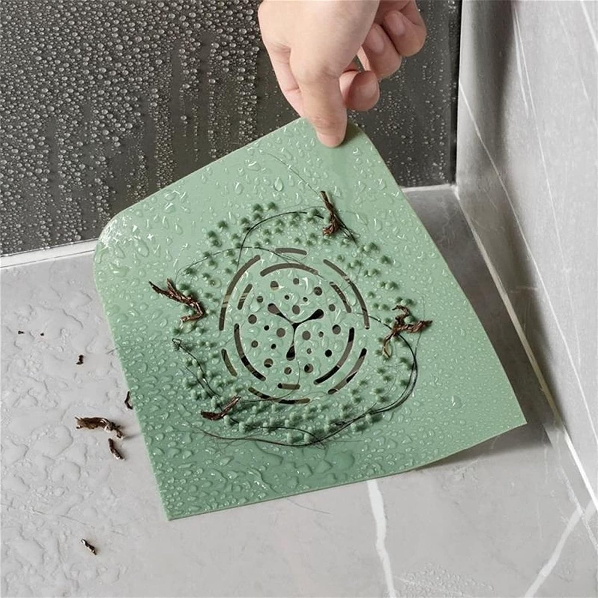 Afvoerputje Haarfilter - Douchegoot Beschermer - Verstopping Voorkomen - Flexibel Siliconen Materiaal - Grijs