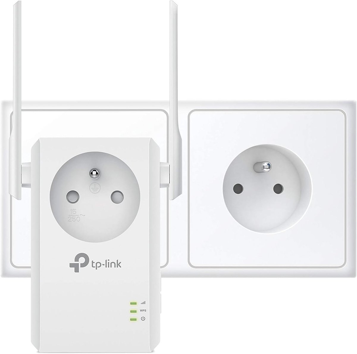 Wifi Bereik Vergroter - Router Extender - Draadloos Netwerk - Met Extra Stopcontact - 11 x 6.5 x 7.5 cm