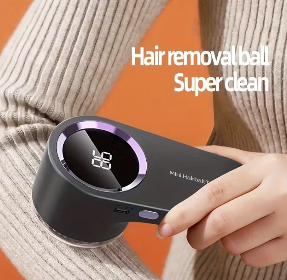Pluizenverwijderaar met Digitaal Display – Oplaadbare Kleding Ontpluizer – Compact & Krachtig – Wit – Geschikt voor Kleding, Banken en Sokken