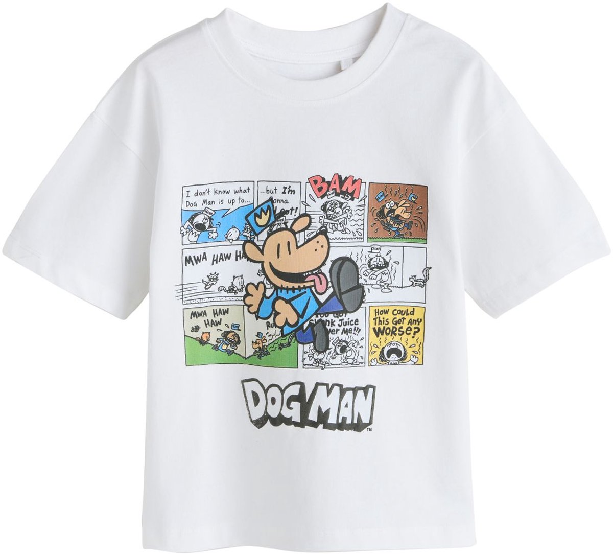 Next - Jongens - Dog Man T-shirt - Wit