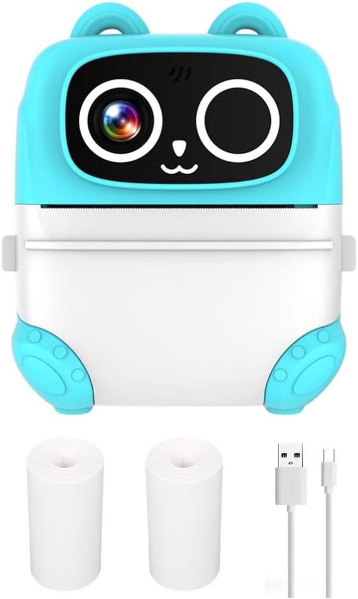Kinder Camera Printer - Direct Print Camera - Herinneringen Vastleggen - Dubbele Lens 48MP - 2.4 Inch HD Scherm