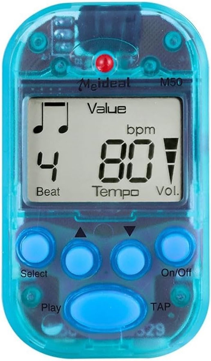 Digitale Metronoom - Tempo Trainer - Muziek Oefenen - Tap Functie - Compact Ontwerp - Blauw