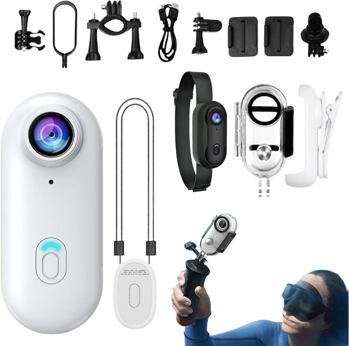 Mini Camera - Compacte Recorder - Outdoor Activiteiten - 170 Graden Groothoek - 6.45x2.8x2cm