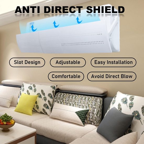 Airco Windscherm - Verstelbare Deflector - Directe Luchtstroom - Telescopisch Ontwerp - 57 cm Lengte — afbeelding 3