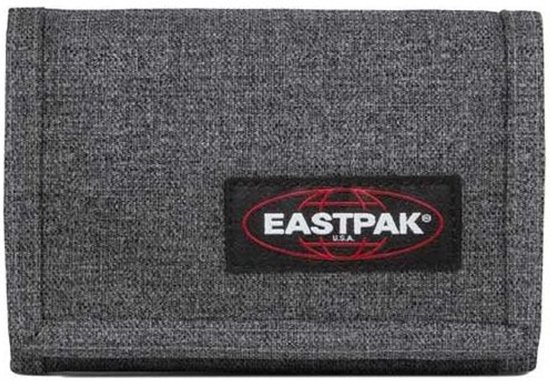 Portefeuille Eastpak gris avec logo noir.