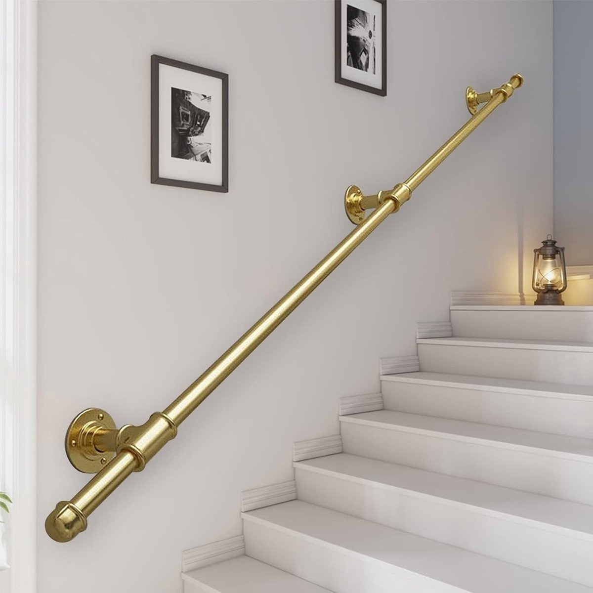 Trap Leuning Ondersteuning - Grijpstang Balustrade - Veilig Lopen - Onderhoudsvrij & Stevig - 60 cm - Goud