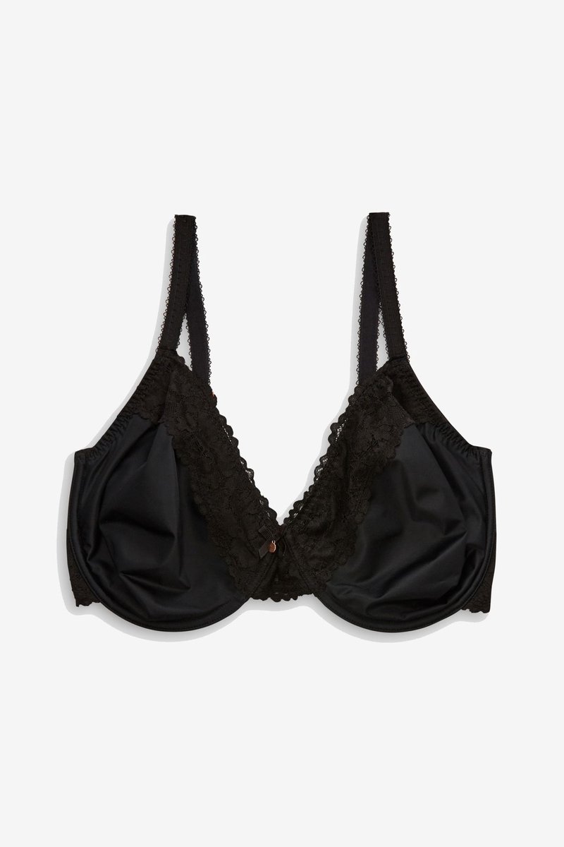 Next Dames - Minimaliserende DD+ beha met volledige cups - Zwart Black