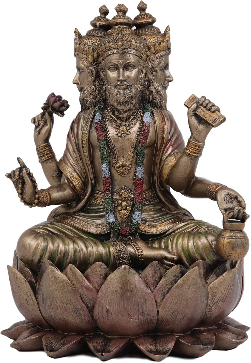 Boutique Trukado - Beeld/figuur - Heer Brahma - Hindoeïstische Scheppergod - (hxbxd) ca. 20,3cm x 14,6cm x12,1cm