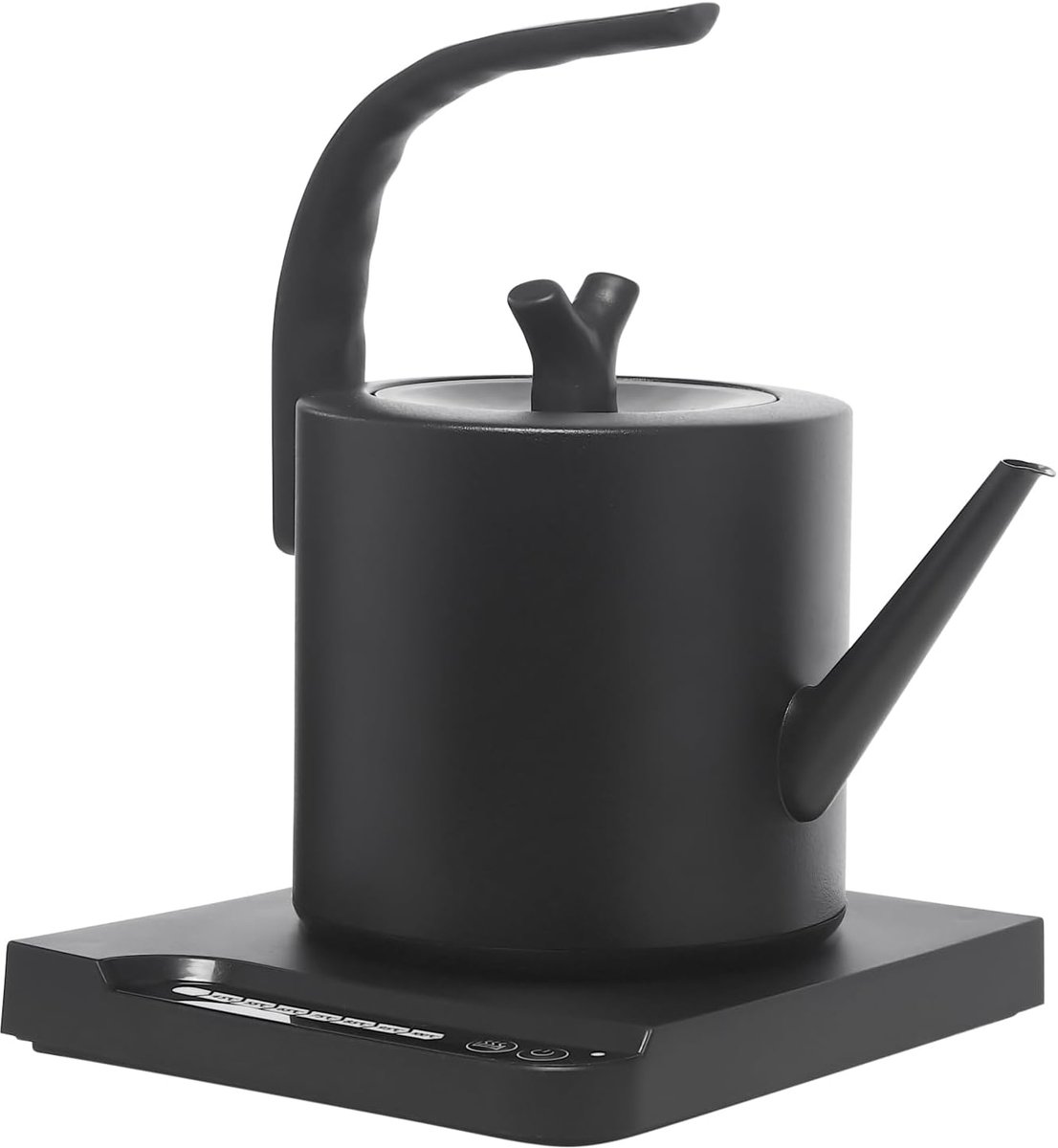 Elektrische Waterkoker - Temperatuurregeling Ketel - Koffie Thee Zetten - Roestvrij Staal - 1 Liter Capaciteit - Zwart