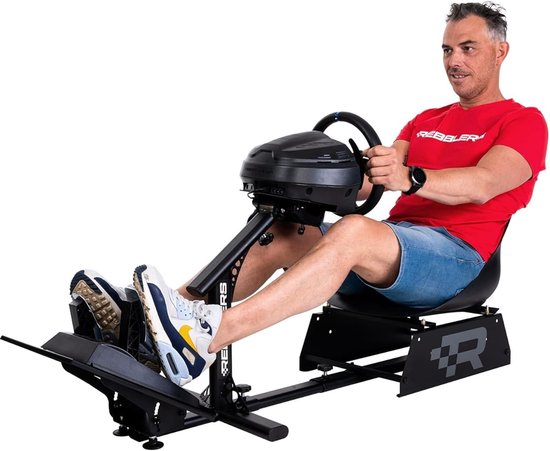 Race simulator standaard - Gaming cockpit - Intensief gamen - Modulair uitbreidbaar systeem - 120 x 50 x 120 cm — afbeelding 2