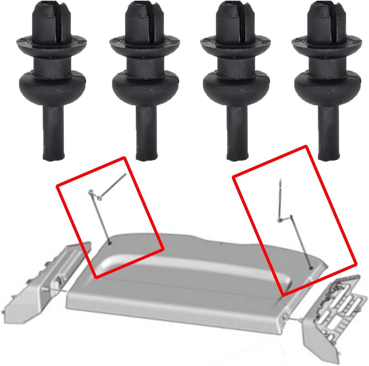 Hoedenplank Bevestigingsriem Clips - 4 Stuks voor Verschillende Modellen