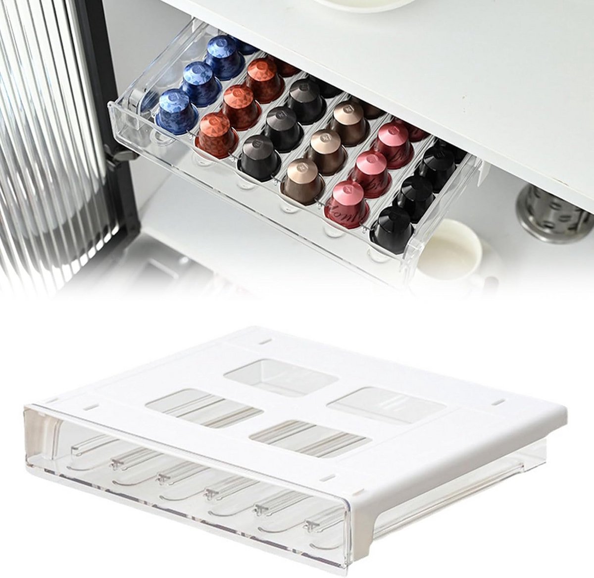 Koffiecapsulehouder voor 30 capsules - Organiseer en Bewaar Koffiecapsules