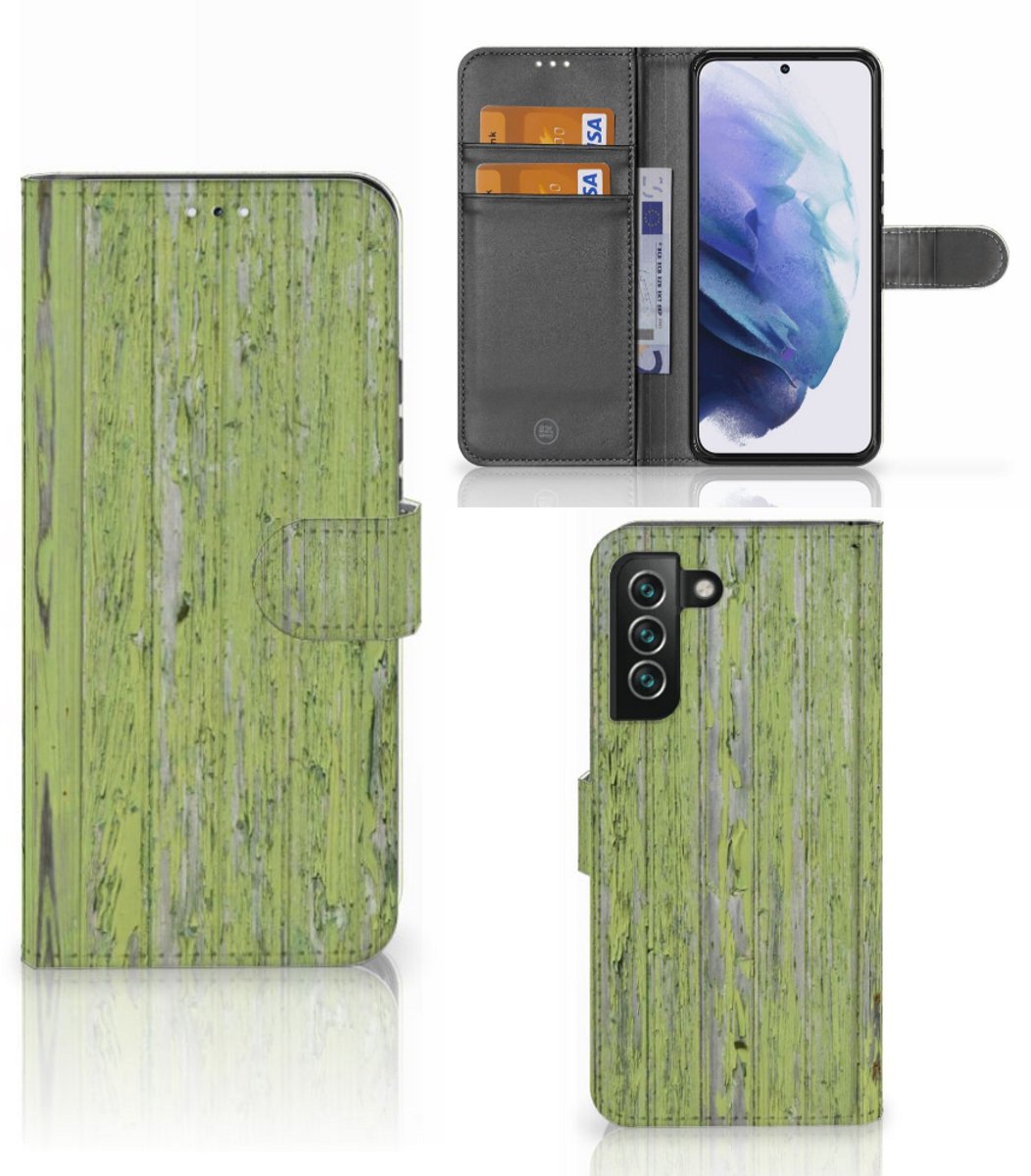 Samsung Galaxy S22 Plus Book Style Case Green Wood