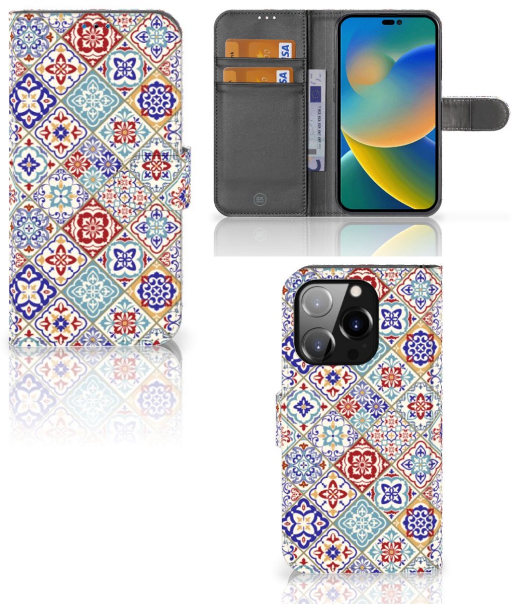 iPhone 14 Pro Bookcase Tiles Color