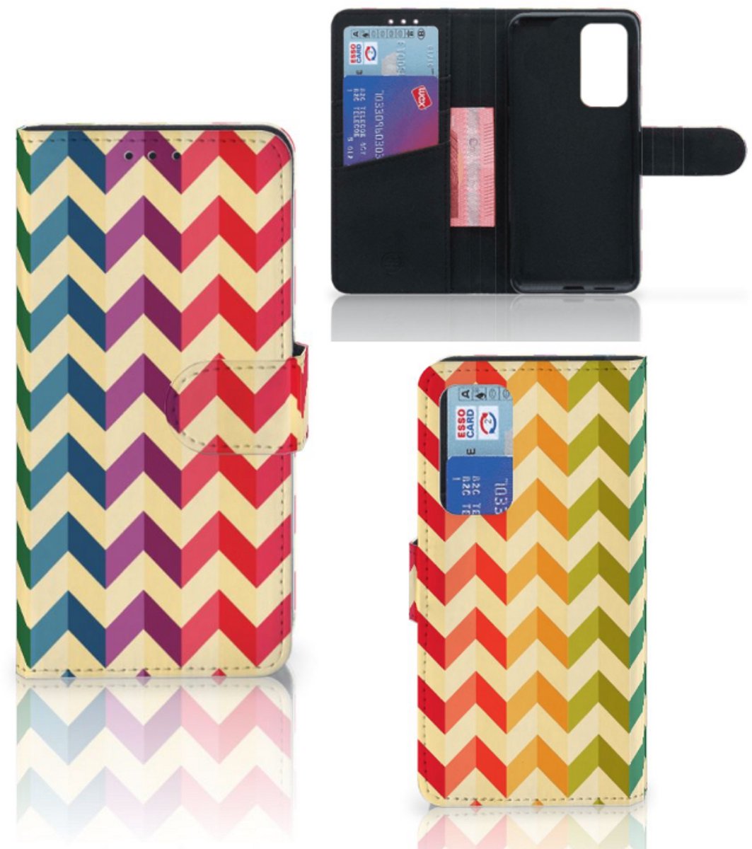 Huawei P40 Telefoon Hoesje Zigzag Multi Color