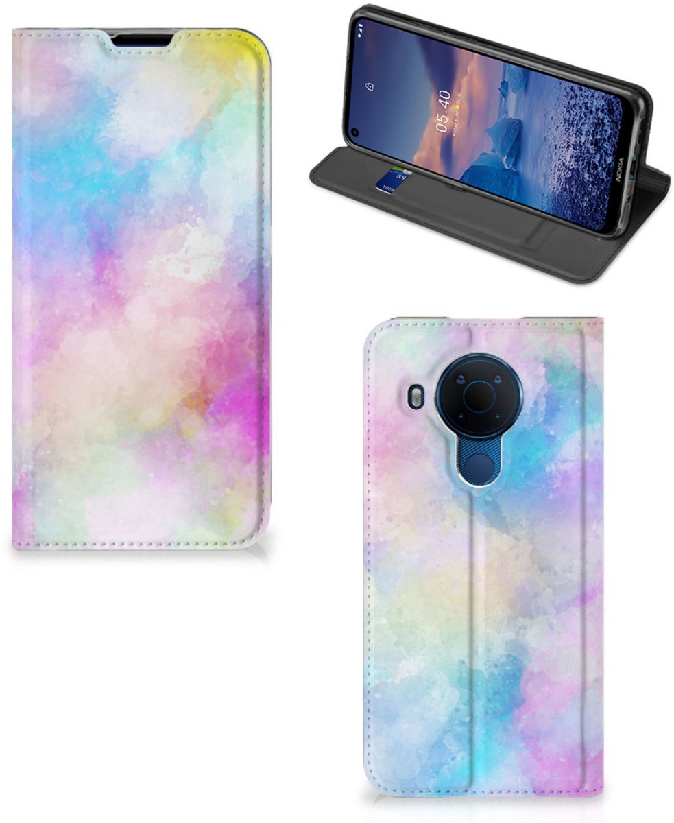 Book Case voor Bookcase Nokia 5.4 Watercolor Light