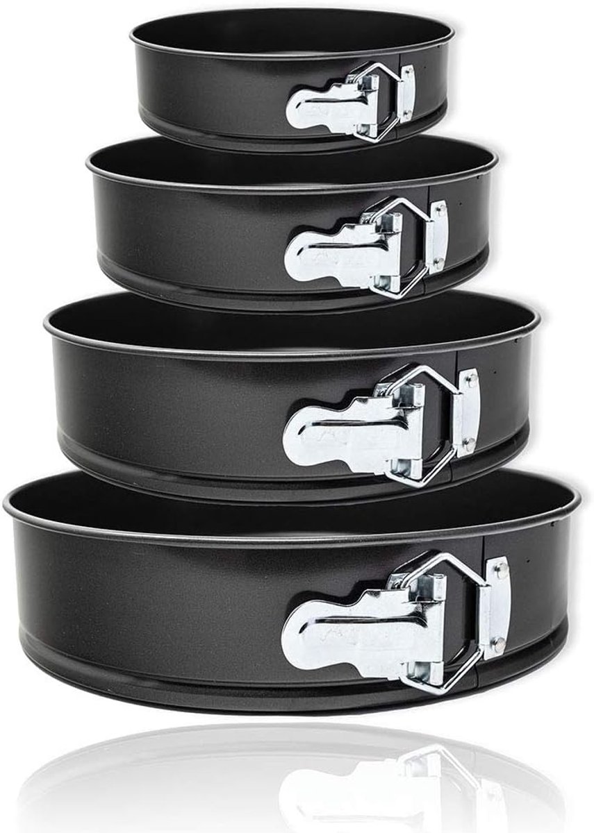 Set van 4 Bakvormen Springvormen Ø 18-28 cm voor Taarten
