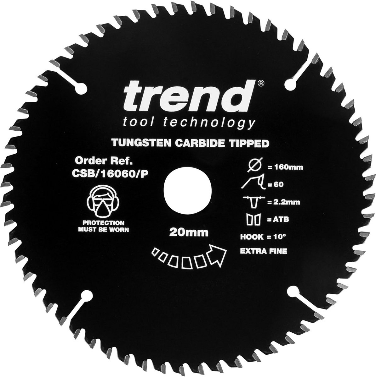 Gecoat TCT Zaagblad 160mm met 60 Tanden voor Precisie Snijden