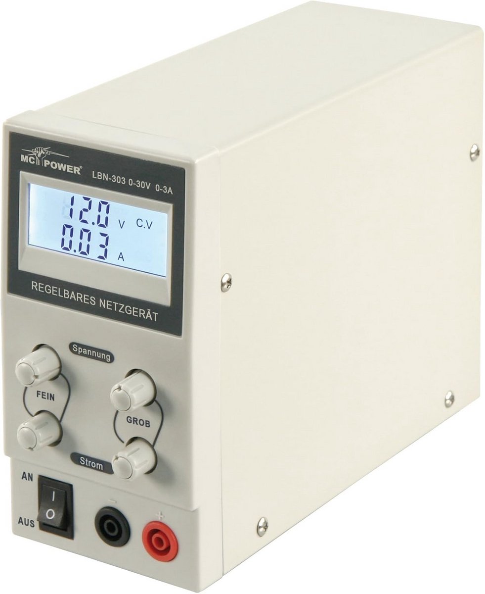 Regelbare Laboratoriumvoeding 150W, 0-30V, 0-5A - Gestabiliseerde Schakelvoeding met LCD-Displays