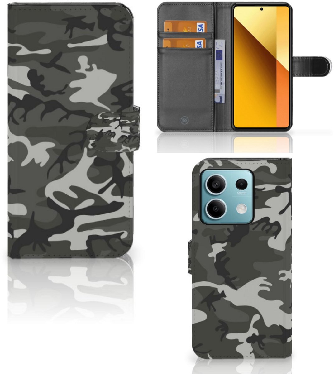 Xiaomi Redmi Note 13 5G Telefoon Hoesje Army Light