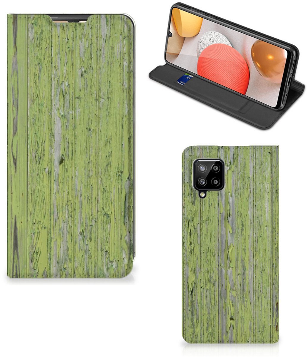 Samsung Galaxy A42 Book Wallet Case Green Wood