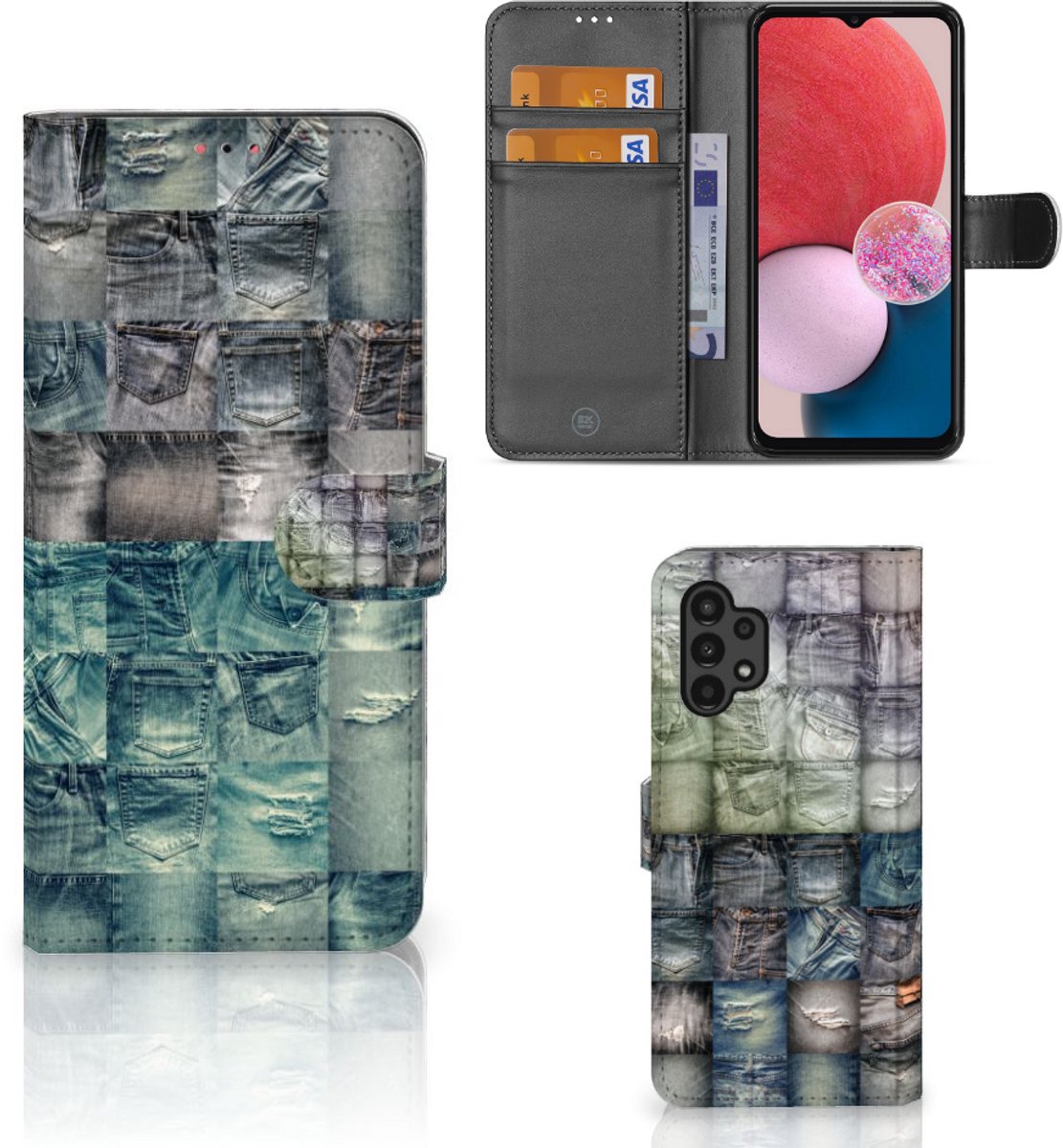 Wallet Case met Pasjes Samsung Galaxy A13 (4G) Spijkerbroeken