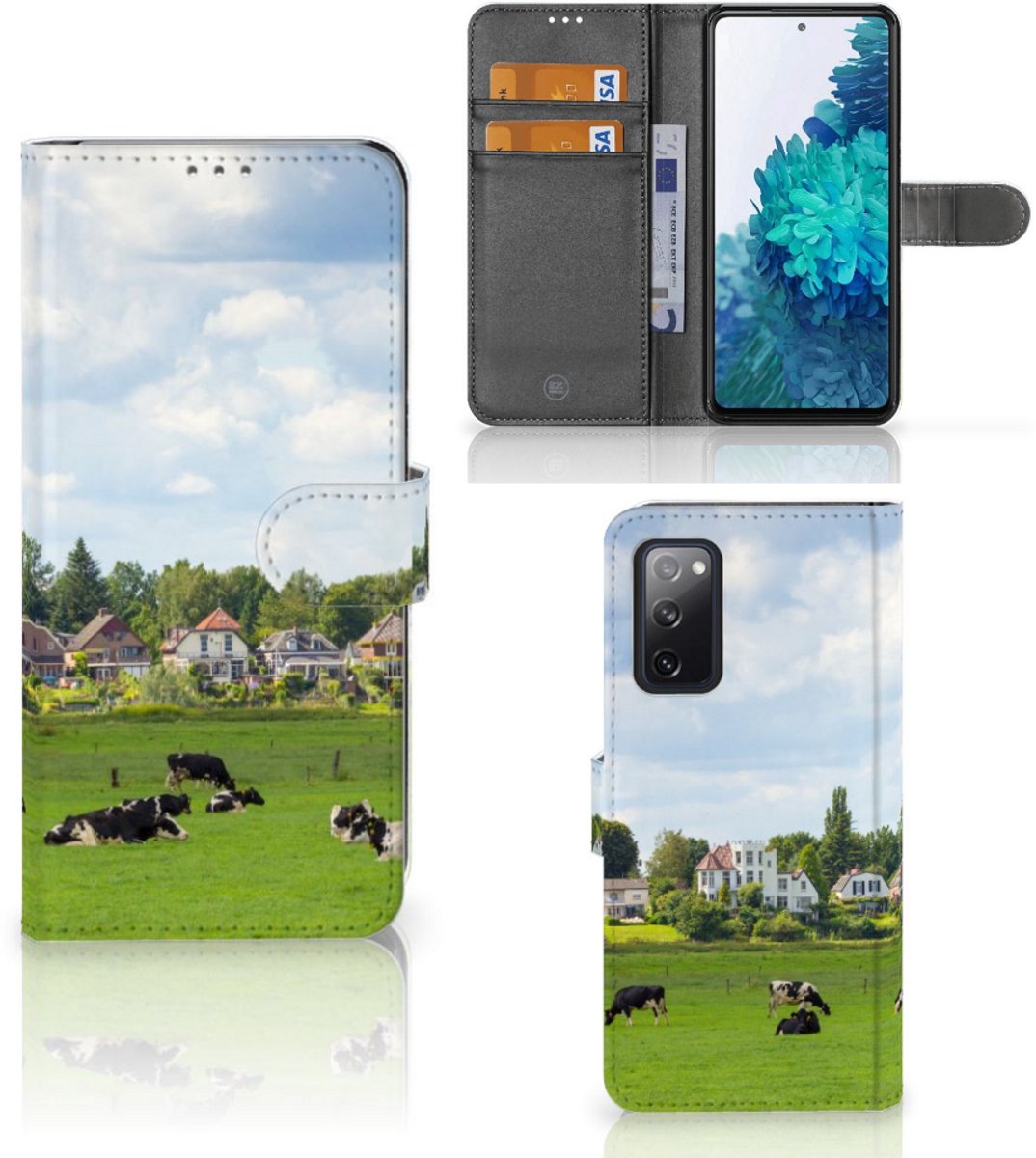 Samsung Galaxy S20 FE Telefoonhoesje met Pasjes Koeien
