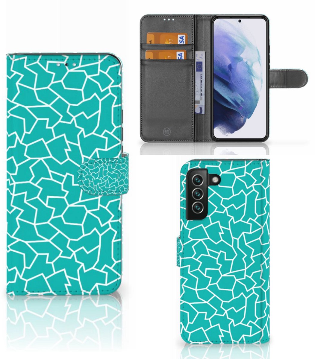 Samsung Galaxy S22 Plus Hoesje Cracks Blue