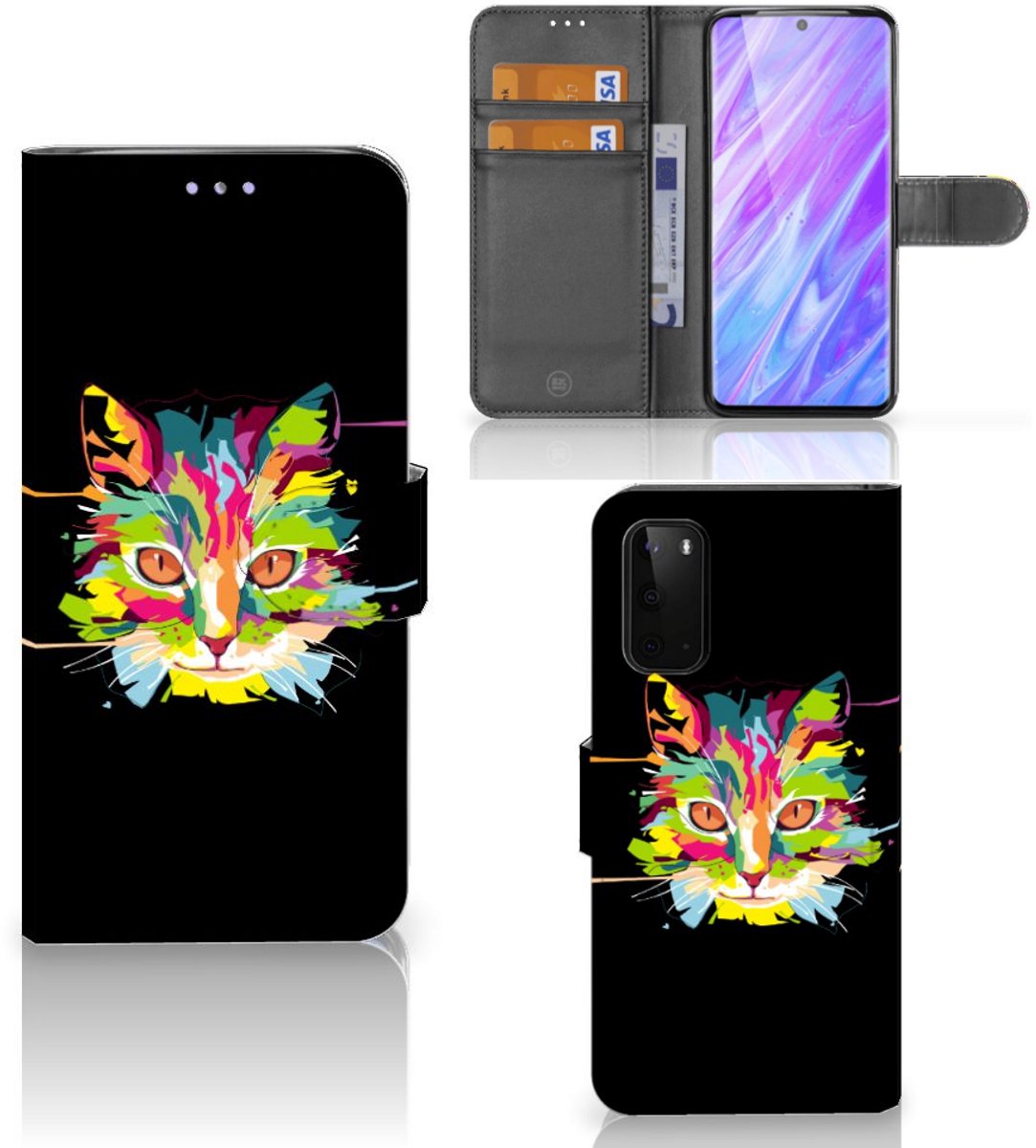 Samsung Galaxy S20 Leuk Hoesje Cat Color