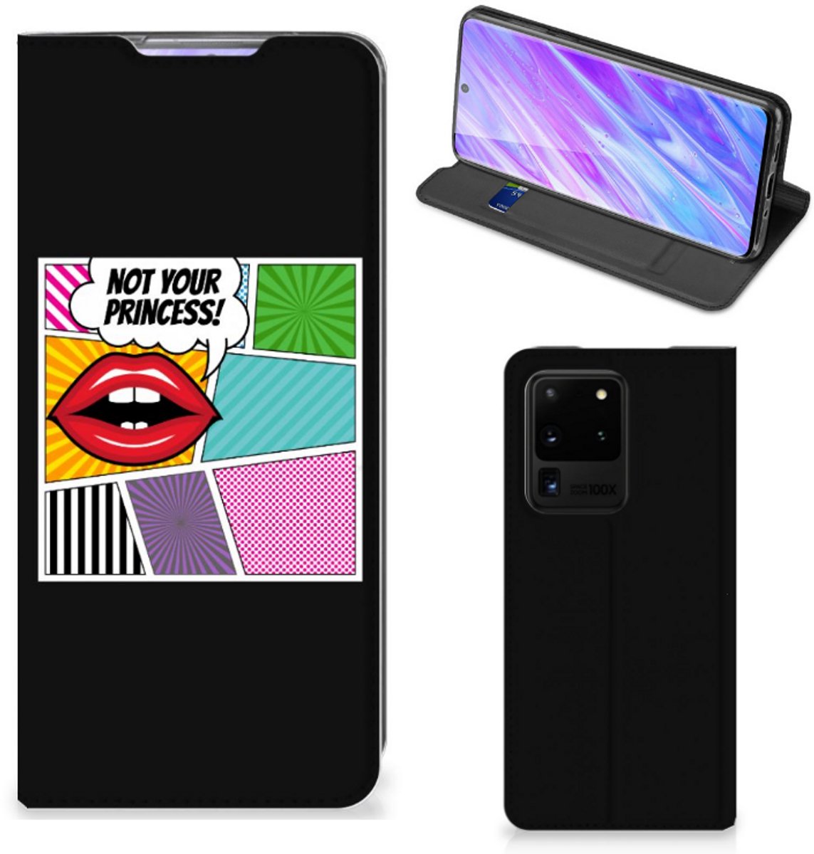 Book Case voor Samsung Galaxy S20 Ultra Hippe Standcase Popart Princess