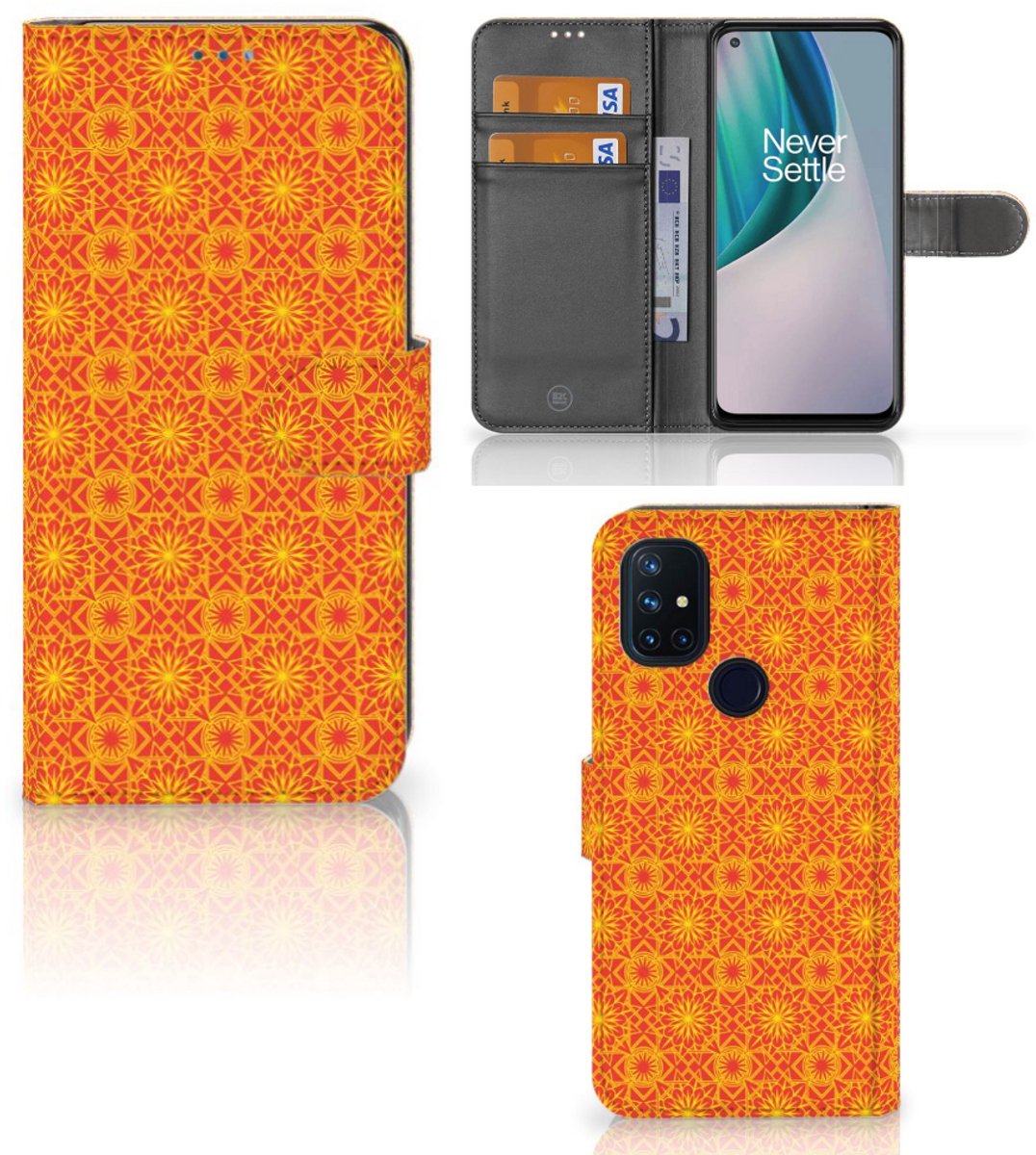 OnePlus Nord N10 Telefoon Hoesje Batik Oranje