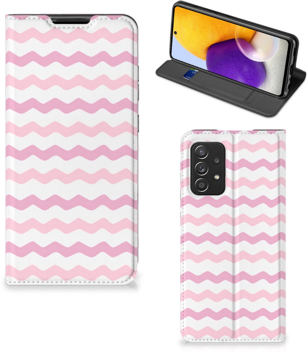 Samsung Galaxy A72 (5G/4G) Hoesje met Magneet Waves Roze