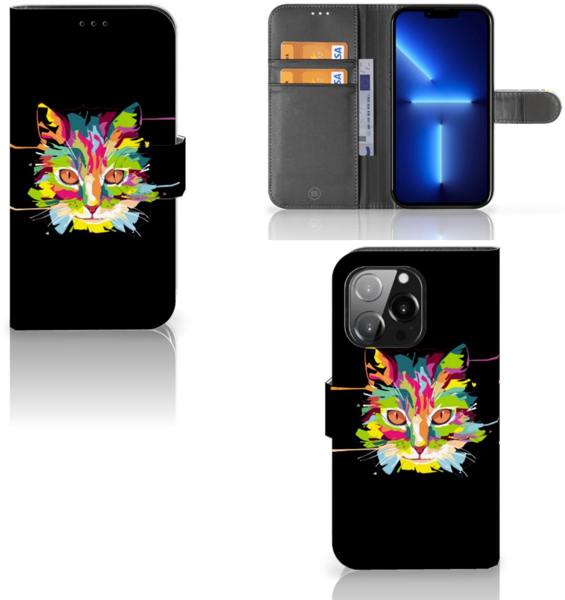 iPhone 13 Pro Leuk Hoesje Cat Color