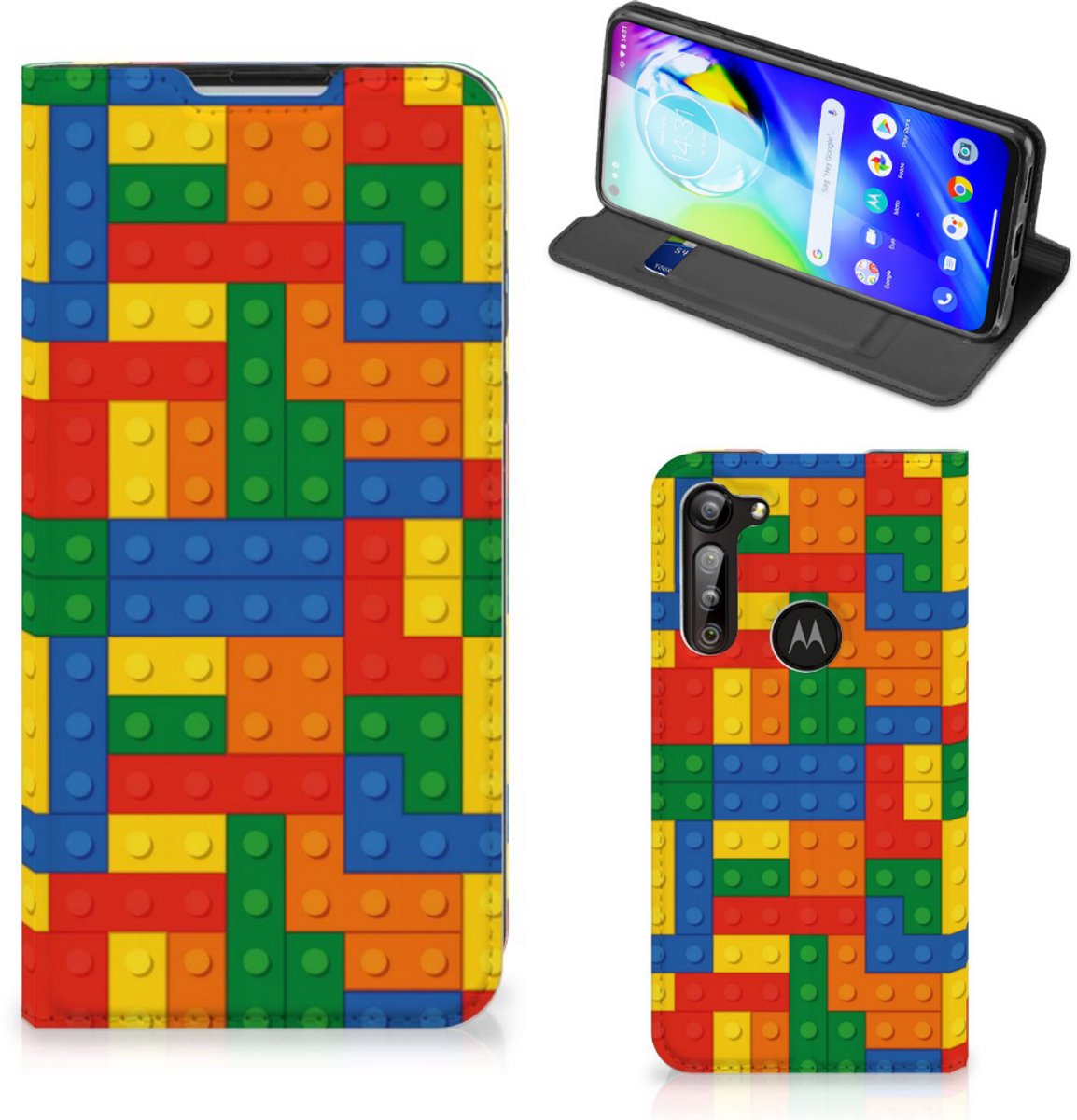 Motorola Moto G8 Power Hoesje met Magneet Blokken