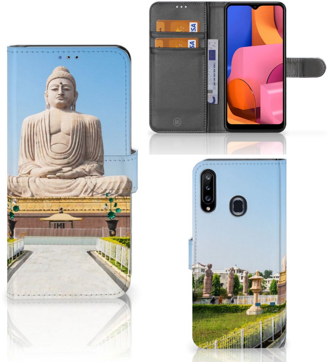 Samsung Galaxy A20s Flip Cover Boeddha