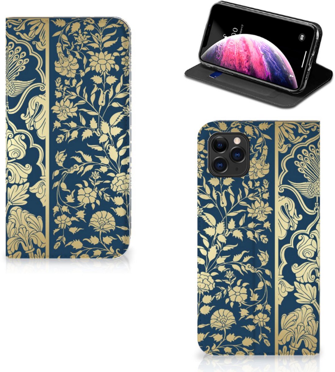 Apple iPhone 11 Pro Max Smart Cover Beige Flowers