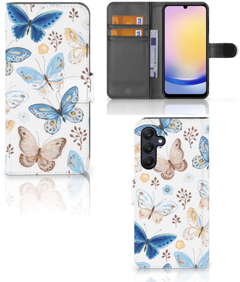 Telefoonhoesje met Pasjes voor Samsung Galaxy A25 Vlinder
