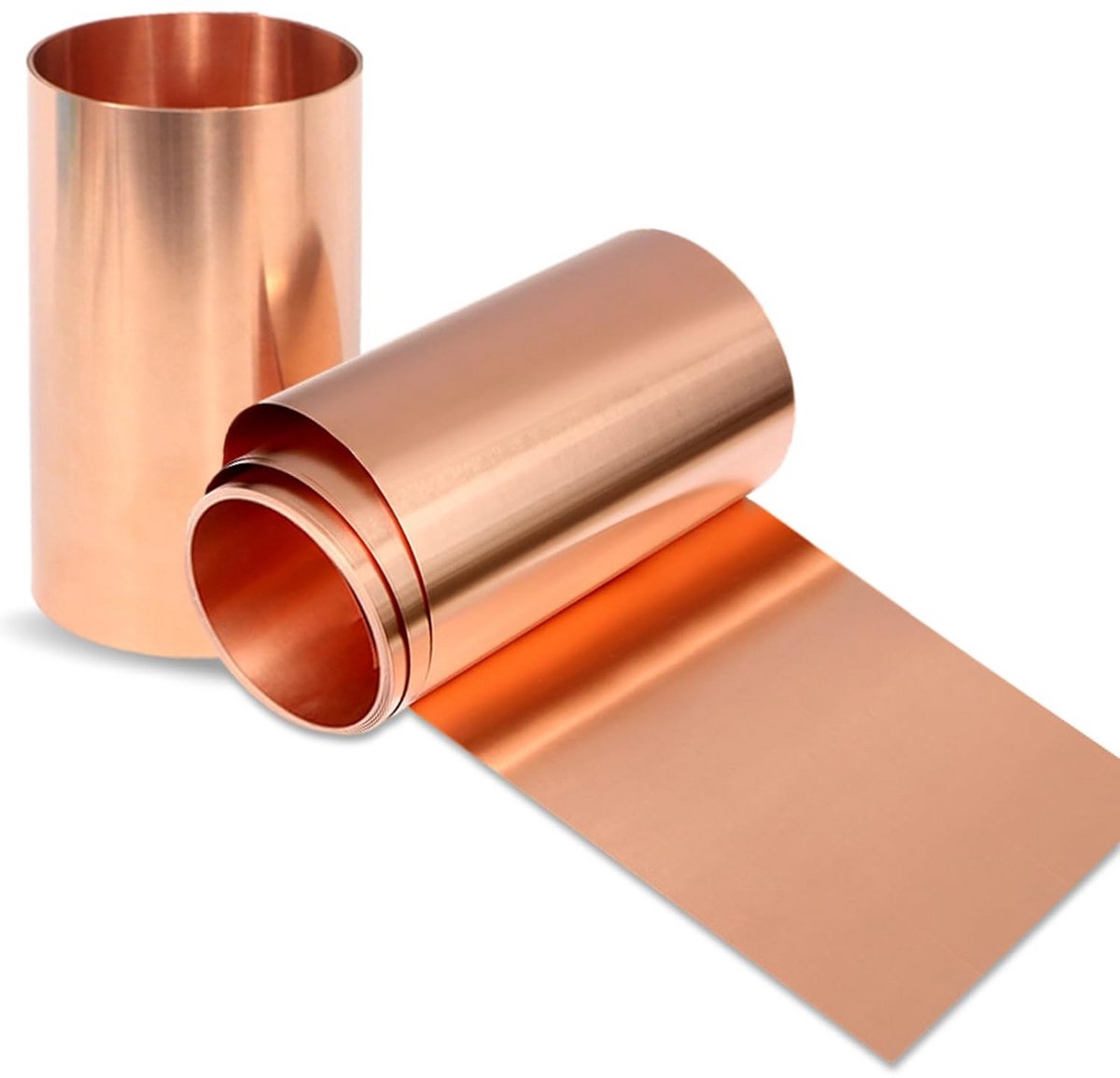 Koperen platen 2 stuks 99,9% puur koper 0,1 mm dik voor metaalhandwerk en sieraden maken