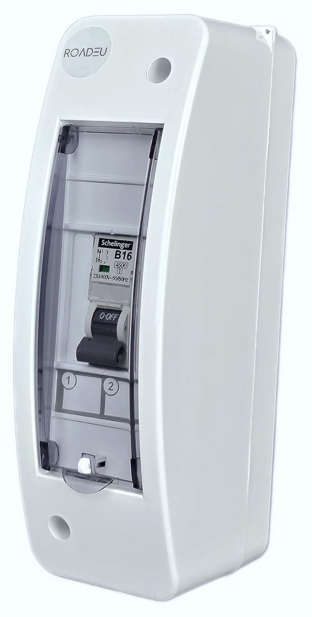 Circuit Breaker B16A 1P 230V - 2-Weg Beveiligingsschakelaar voor Wandmontage