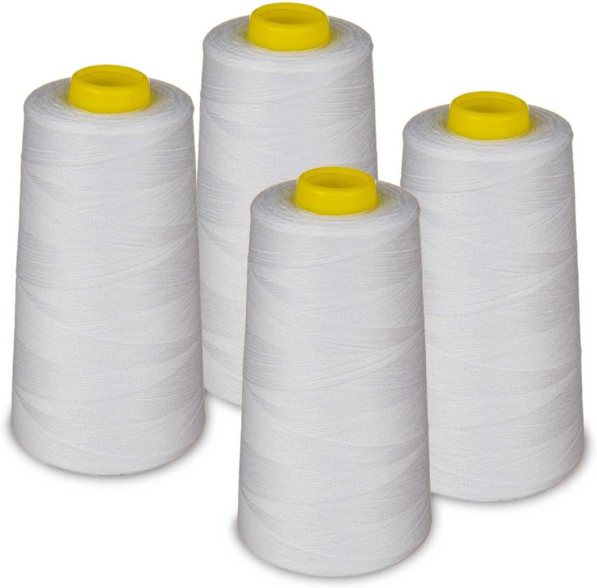 Overlockgaren set - 4 kegels, 100% polyester, lengte 2700 m, garendikte 40S/2