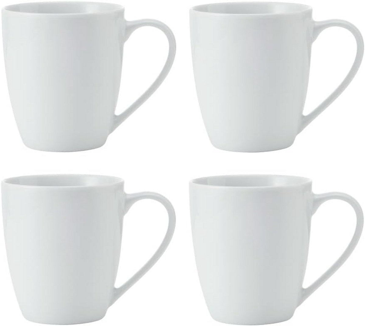 Porseleinen Mok Set 4st, 380ml, Cadeauverpakking, Wit