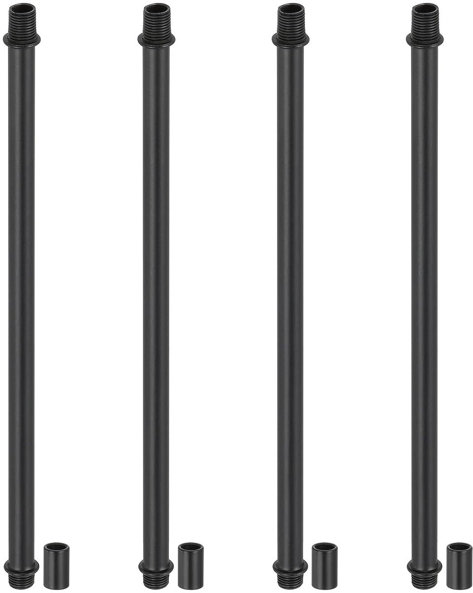 Lampstangset M10 Koolstofstaal - 4 stuks - 250 mm voor Tafellampen