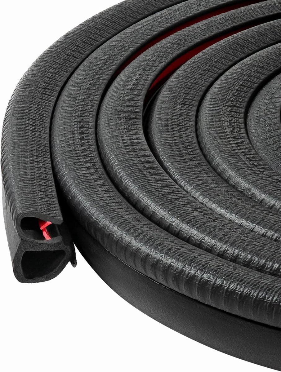 Horizontale deurafdichting rubber 1,6 cm lamphoogte - U-vormige afdichting