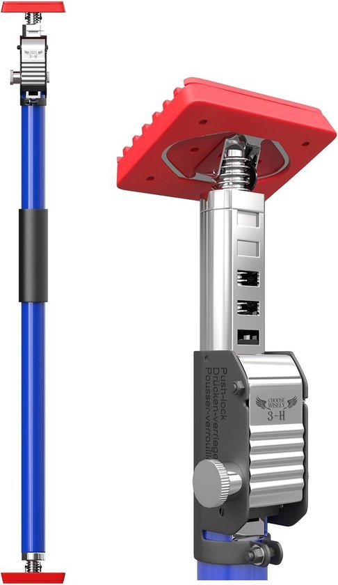 Deurspanner en montagesteun telescopisch 75-133 cm, verstelbaar tot 50 kg, kantelbaar voor deuren en kozijnen